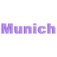 Munich_name.stl Wall silhouette - City skyline - Munich