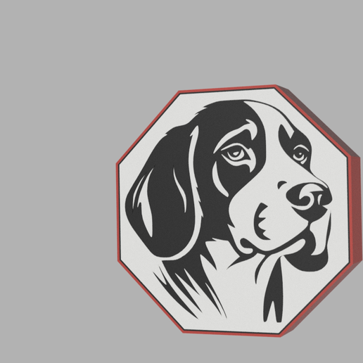 🐶 3D Dog Lamp - Modern Lighting Decoration (Octagonal Format)