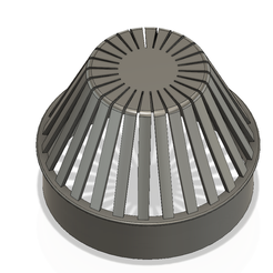 rainwater_outlet_grill_70x55_ver01 v5-02.png STL file Rainwater Outlet Grill 70mm for protection trap 3d-print・3D printer model to download, Dzusto