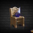 Chair_Render.png STL file Chair of Shame Dice Jail - SUPPORT FREE!・3D print design to download