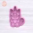 1.365.png UNICORN FUN CUTTER WITH STAMP / COOKIE CUTTER UNICORN