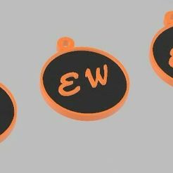 ew.jpg ANFÄNGLICHER SCHLÜSSELANHÄNGER 2 BUCHSTABEN E.W