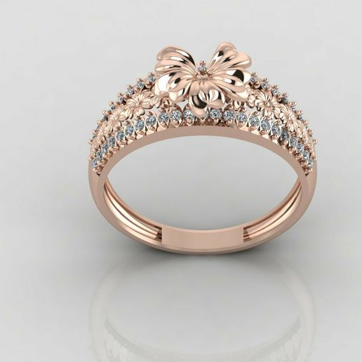 WOMEN RING STONE DIAMOND STL DETAILS GRAM RING MODELS 3D PRINT MODEL 3D model