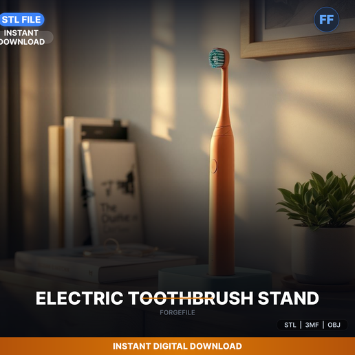Electric Toothbrush Charging Stand Base, Oral-B Sonicare - 3D Printable STL File
