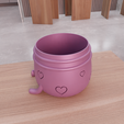 untitled5.png 3D Sitting Cute Planters with 2 Lip Versions and 3D Stl Files & Planter Pot, 3D Printed Decor, Indoor Planter, 3D Printing, Small Planter