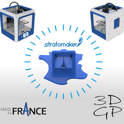 af.png Free STL file Key ring or stratomaker figurine - printer located in France・3D printer model to download