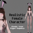 1blender.png Bunny Girl - Realistic Female Character - Blender Eevee