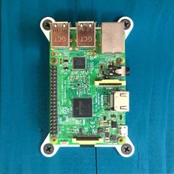 4FB0D2E2-CDFD-4C4A-B828-4BD540433402.jpg Free STL file Raspberry Pi Wall Mount・Template to download and 3D print
