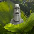 Moai statue -No overhang