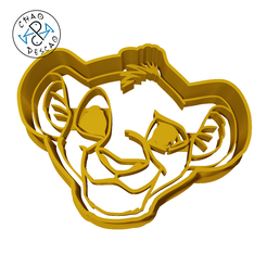 Lion-King-Simba-Head-5cm-2pc.png Simba - The Lion King - Cookie Cutter - Fondant - Polymer Clay