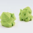 bulbasaur_low_poly_pokemon_flowalistik_youmagine.jpg Fichier STL gratuit Low-Poly Bulbizarre・Objet pour imprimante 3D à télécharger