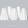 I_1_PSD_Renders_All.png Vase Set Pattern STL FILE BUNDLE for 3d Printing DiY 3D Printable Vase Collection Pack Modern Minimal Contemporary Vase
