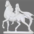 17.jpg Elsa on horse white dress FROZEN2 disney girl princess 3D print model