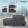 2.jpg Modern industrial building with barricaded window, chimney, and roll-up doors (6) - Modern WW2 WW1 World War Diaroma Wargaming RPG Mini Hobby