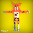 1.png FOXY FLEXY FIVE NIGHTS AT FREDDY'S / PRINT-IN-PLACE WITHOUT SUPPORT