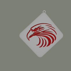 untitled13.png Fichier STL gratuit Pendentif Aigle - Porte-clés Aigle - Badge Aigle・Objet pour imprimante 3D à télécharger