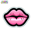 87_cutter.png KISSING LIPS EMOJI COOKIE CUTTER MOLD