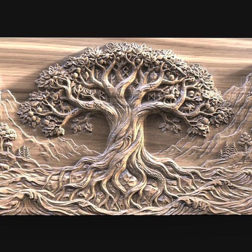 🌳 Tree of life CNC・ STL File for 3D printing and CNC machining - Laser ...