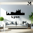 Lyon.png Wall silhouette - City skyline Set