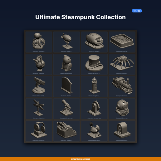 Ultimate Steampunk Collection - 20-Model STL Bundle