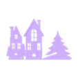 Name Christmas ornament houses.stl Рождественское именное украшение
