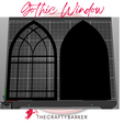 gothic-window-2.png Gothic Arched window decor/ Fancy window / home decor / craft decor / doll house window