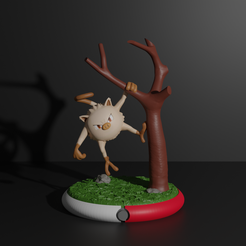 Mankey.png STL file Mankey pokemon 3D print model・3D print object to download