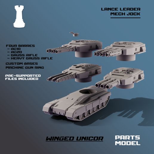 American Mecha - Winged Unicorn - 3D model önizlemesi