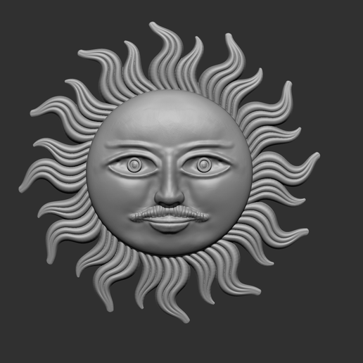 ☀️ sun pandant Mystical Sun Face Wall Relief STL・ STL File for 3D ...