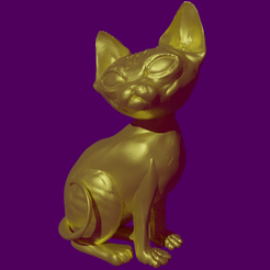 Sphynx-Gold-2.png STL file Sphynx cat・3D printable model to download
