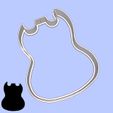 11-2.jpg Music cookie cutters - #11 - guitar body shapes - Gibson SG