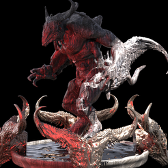demon-4444444444.2622.png OBJ file Dark Drake Lizard Statue・3D printing model to download, aramar