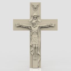 Cross-catholic.jpg 3Dmodel STL CNC Catholic Cross Set 1