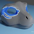 DinoMask1.jpg Raptor Dinosaur mask wearable with moving jaw