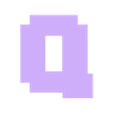 q.STL Minecraft Alphabet Letter