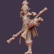 08.jpg Elf Monk Female - Pre-Supported STL Miniature for Fantasy Tabletop RPGs