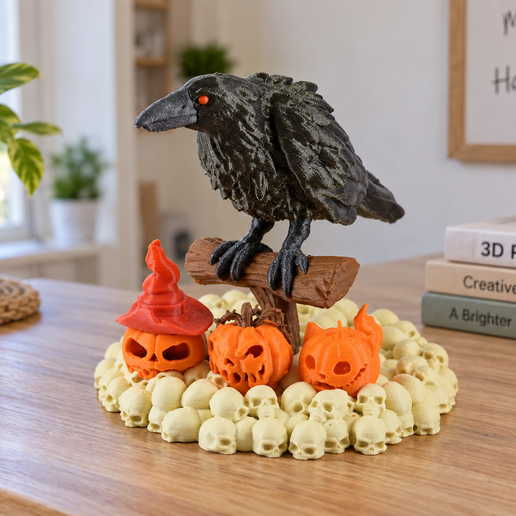 Halloween Raven Pumpkin