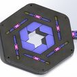 iris mechanism-hexagon with hole 3.jpg Sliding Iris mechanical-hexagon with center hole
