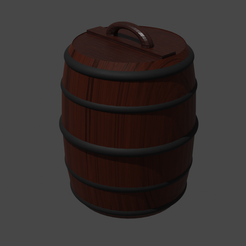 keg.png STL file wooden barrel・3D print design to download