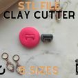 fangs.jpg Vampire Fangs Polymer Clay Stud Cutter | 5 Sizes | Digital STL File | 3D Printing