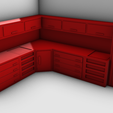 render1.png Fichier STL Diorama Établi de réparation de garage à l'échelle 1:64・Objet imprimable en 3D à télécharger