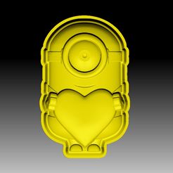 MinionStuart-VACUUM-PIECE.jpg STL file STUART BATH BOMB MOLD・Template to download and 3D print