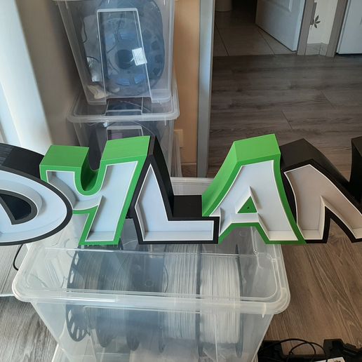 DYLAN name lamp 3D model