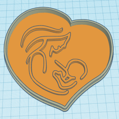 MamaBebeFoto.png Download STL file Cookie cutter baby shower mother and child • 3D printing model, mikegenius