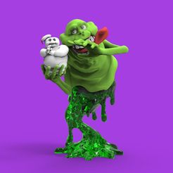 zb-0.jpg Slimer and marshmallow (ghostbusters) sticky and