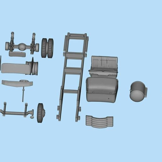 7.jpg STL files Hauler Cab Over Engine longbed flatbed Camião