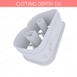 Letter_B~2.5in-cookiecutter-only2.png Letter B Cookie Cutter 2.5in / 6.4cm