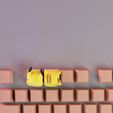 Pikachu_15.jpg Lazy Pikachu Keyboard Decoration - 3D Print Model STL