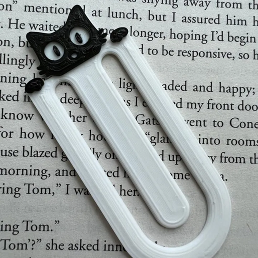 Peeking Cat Bookmark 3D model