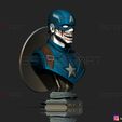 001a.jpg Zombie Captain America Bust - Marvel What If Comics 3D print model